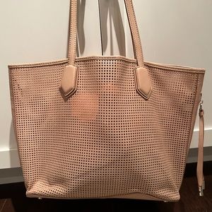 Cole Haan Leather Tote - dusty rose perforated leather!